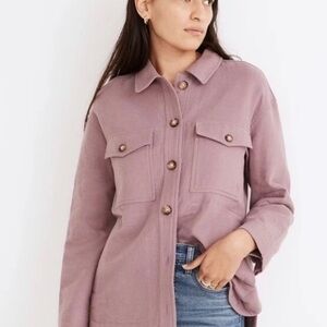 Madewell Waffleback Branner Shirt-Jacket in Faded Fig